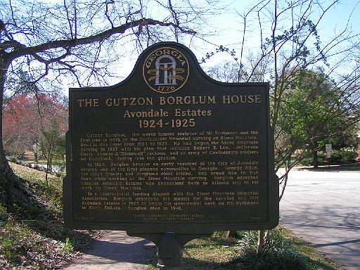 The Gutzon Borglum House Avondale Estates GHM 044-90 1